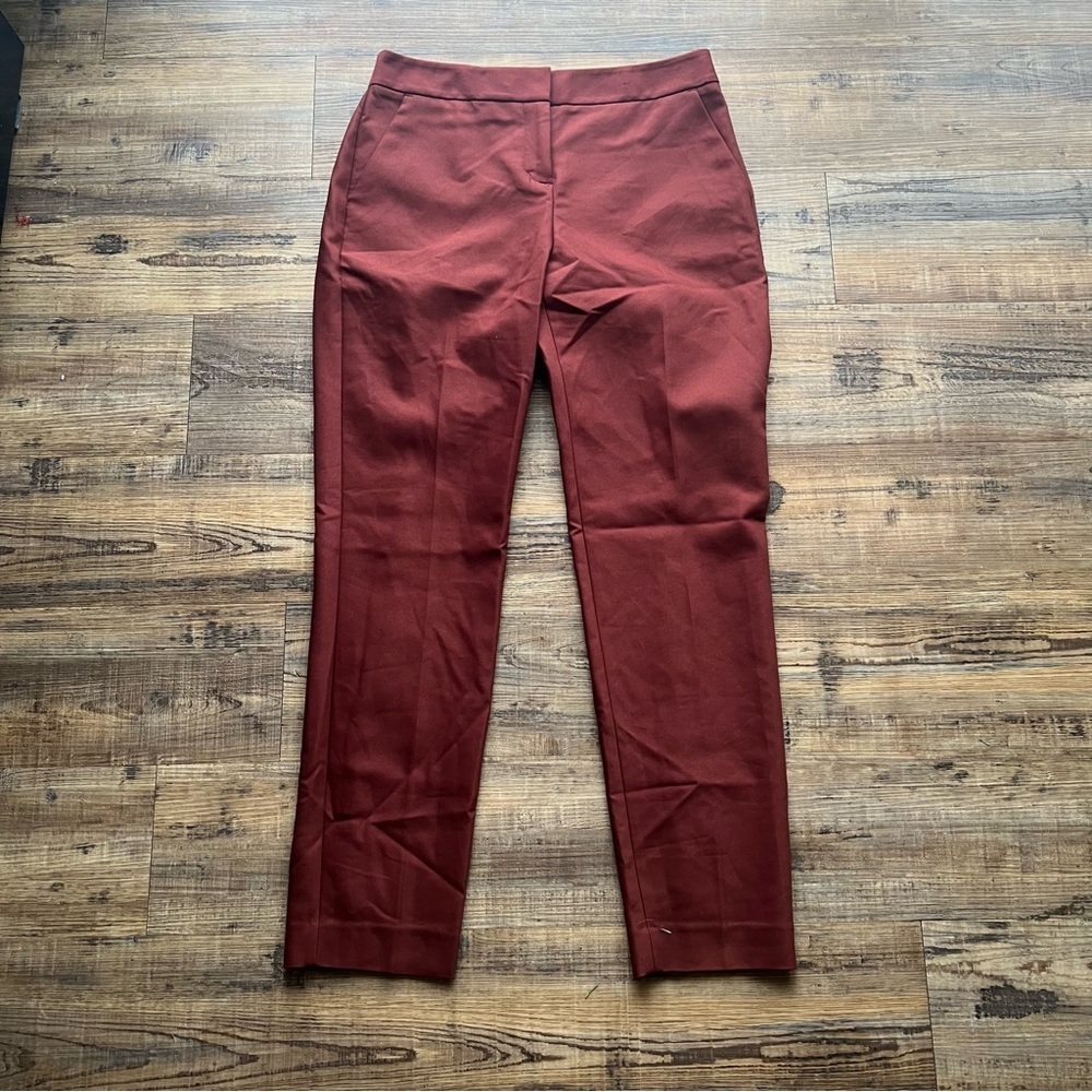 Express Columnist Womens Fitted Rust Ankle Mid Rise Dress Pants Sz 2R NWT